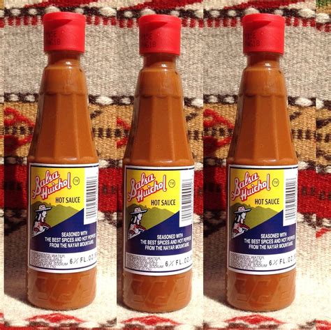 3 Bottles Salsa Huichol Mexican Hot Sauce Nayar Mesa Spices And Chiles Hot Sauce Mexican