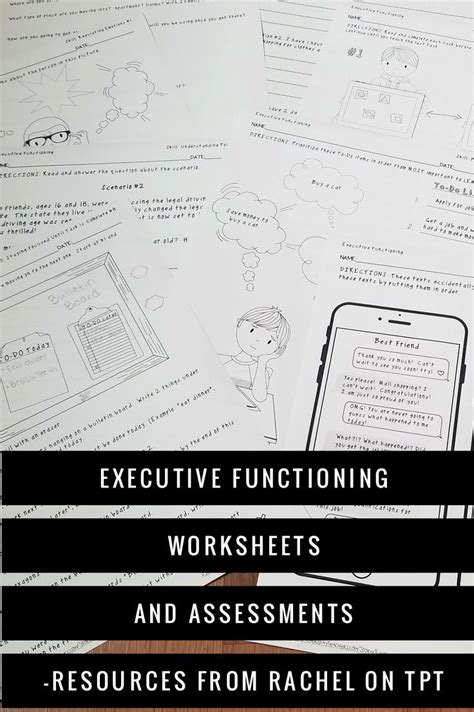 Printable Executive Functioning Activity Worksheets