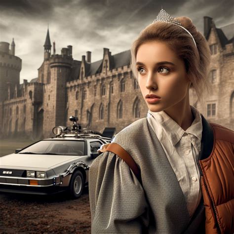 Martine Mcfly Time Traveling Delorean In Medieval By Catnadian On