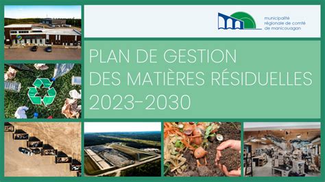 Pgmr R Gie De Gestion Des Mati Res R Siduelles Manicouagan