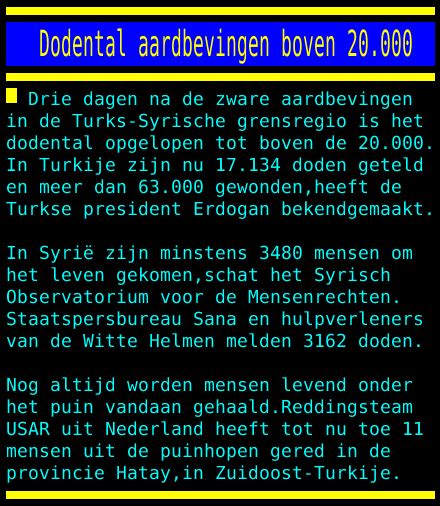 Nos Teletekst On Twitter Dodental Aardbevingen Boven