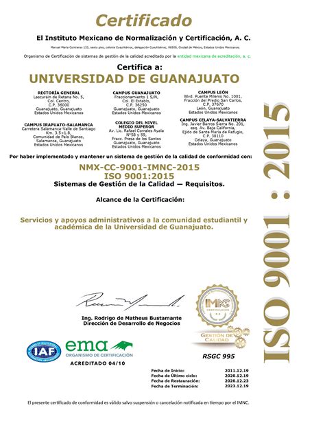 Certificado Iso 9001