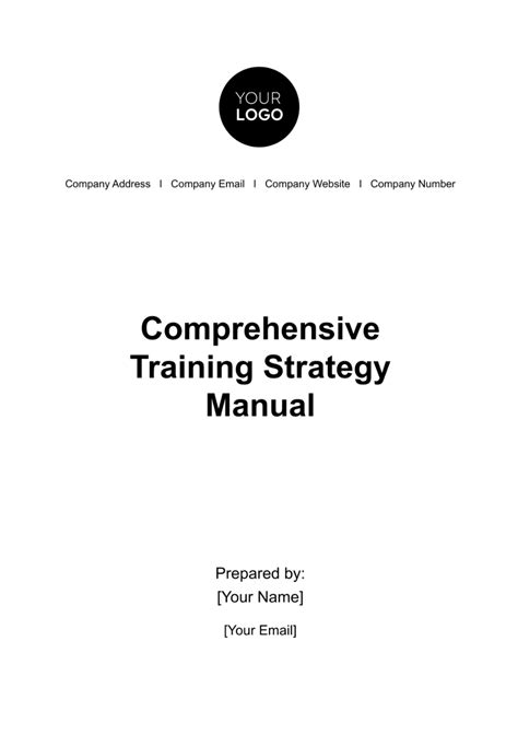 Free Comprehensive Training Strategy Manual Hr Template Edit Online