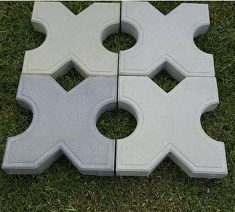 Concrete Outdoor Grey Grass Paver Interlocking Tile Size 10 Inch