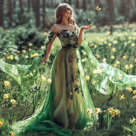 Green Wedding Dress Forest Fairy Gown Offbeat Wed Was Offbeat Bride