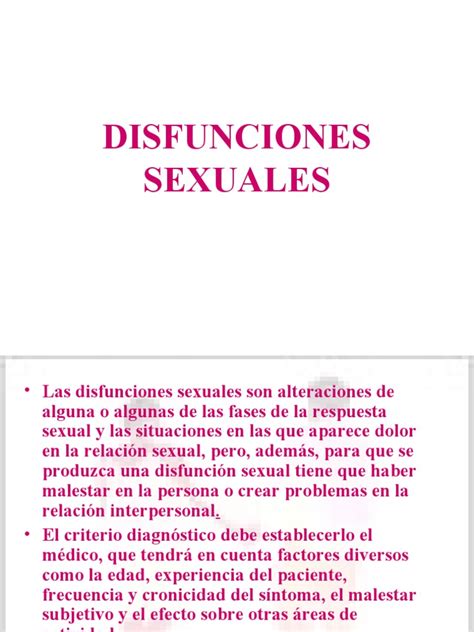 Disfunciones Sexuales Pdf Orgasmo Disfunción Sexual