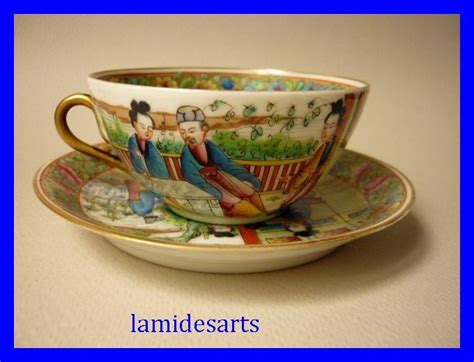 French Bayeux Porcelain Cup And Saucer 1850