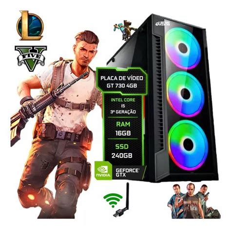 Pc Gamer Cpu Computador I Gb Ssd Gb Placa V Deo Gb Imperiums