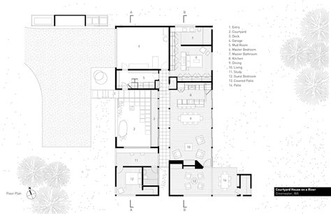 Courtyard House on a River by Robert Hutchison Architecture 谷德设计网