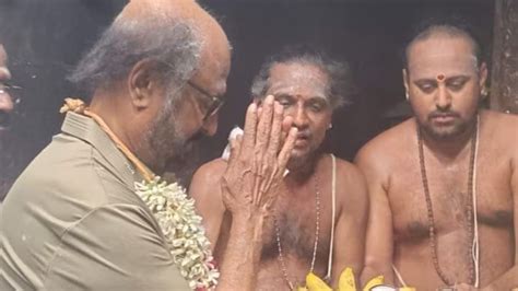 Rajinikanth Spotted At Annamalaiyar Temple Amid Film Laal Salaam Shoot