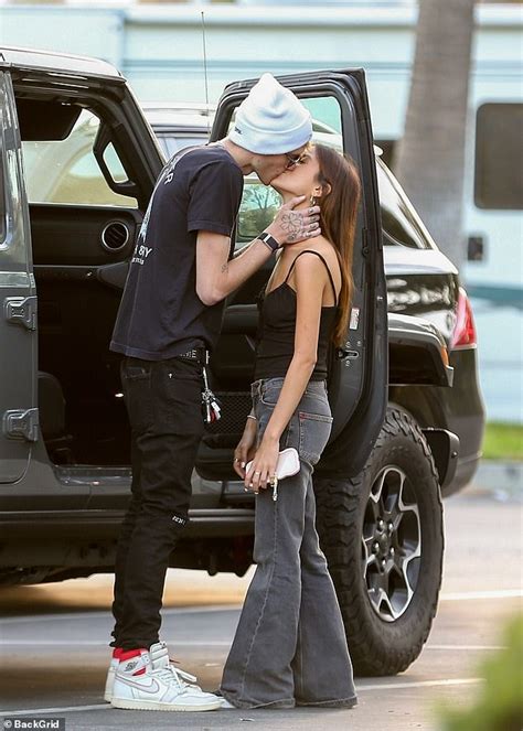 Presley Gerber passionately kisses new girlfriend Gaia in Malibu after