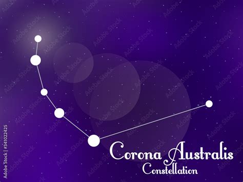 Corona Australis Constellation Starry Night Sky Cluster Of Stars