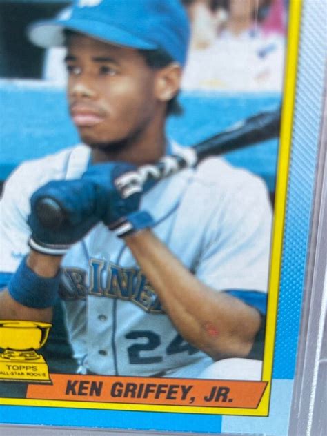 Topps Ken Griffey Jr All Star Rookie Bloody Scar Error Psa