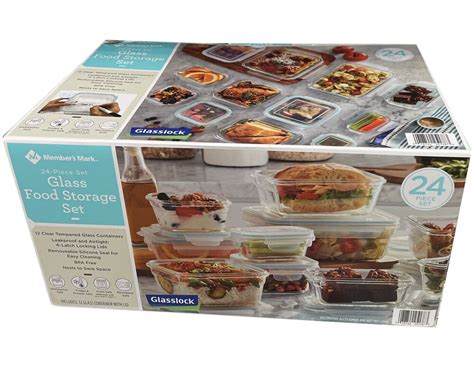 Member S Mark GL1810 24 Piece Glass Food Storage Set For Sale Online EBay