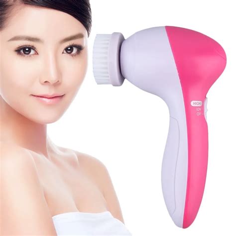 5 In 1 Body Face Skin Care Cleaning Wash Brush Spa Facial Beauty Relief Massage With Latex Soft