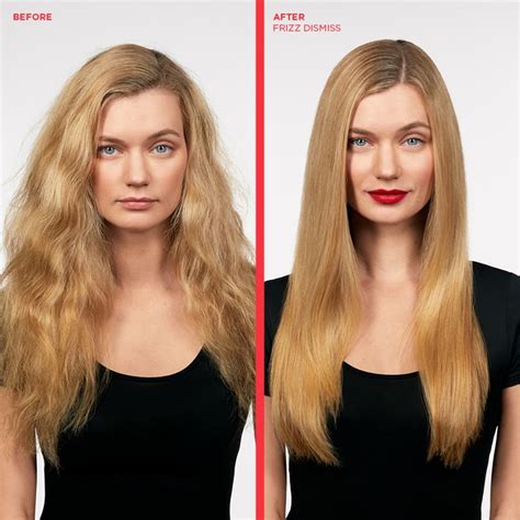 Before And After Using Redken Frizz Dismiss Fight Frizzy Hair With