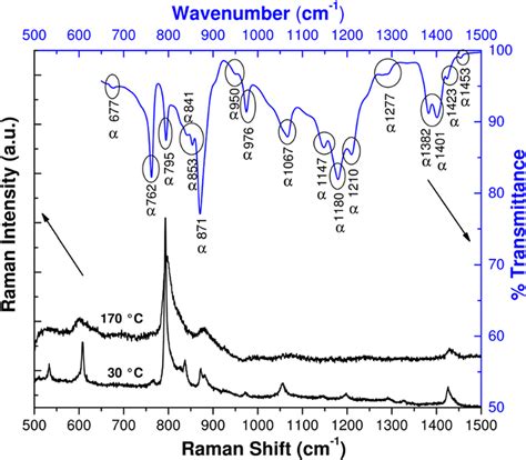 Raman Spectra At C And C Ftir Spectrum Of The Membrane At