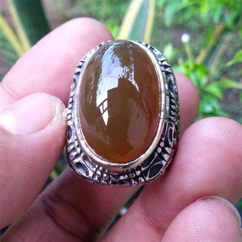 Jual Cincin Batu Akik Anggur Solar Klasik Baturaja Asli Batu Bukn