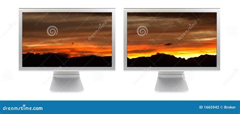 Flat Panels With Chart Royalty Free Stock Photography Cartoondealer