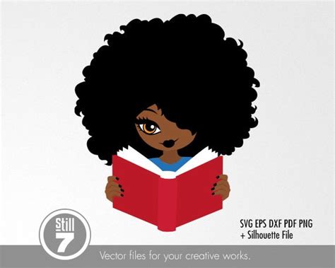 Black Woman Svg Reading Girl Svg Svg Cutting File Eps Etsy Uk