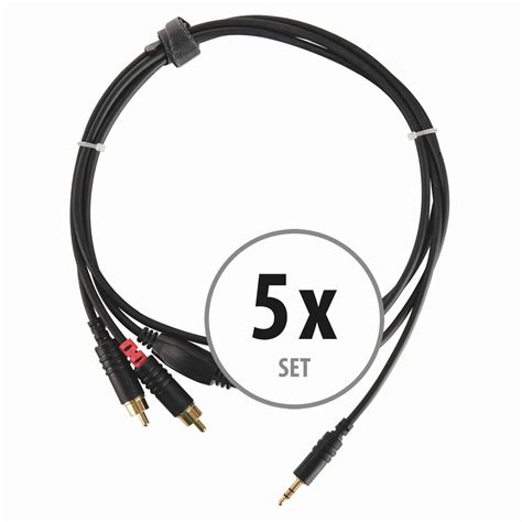 Pronomic Stage J3RC 1 5m Audiokabel 3 5mm Stereo Klinke Cinch 1 5m