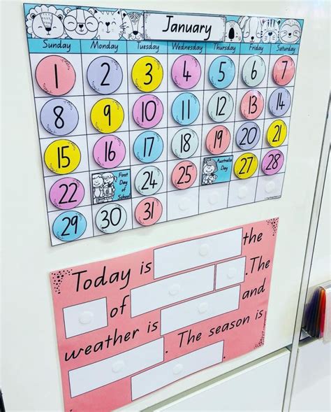 Calendar and Weather Chart for Kids - Stay Classy Classrooms