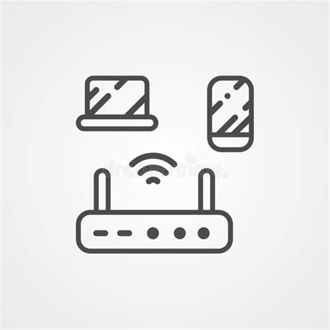 Modem Router Vector Icon Sign Symbol Stock Vector Illustration Of