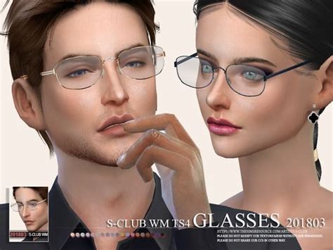 Sims 4 Glasses Cc Maxis Match Billdsae