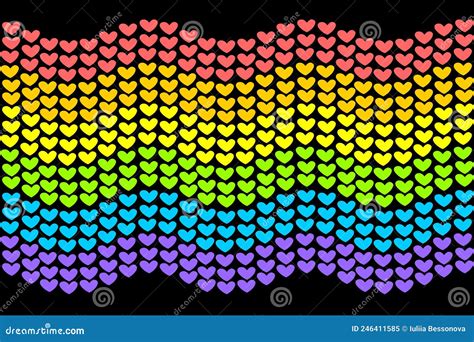 Vector Bright Backdrop In The Form Of Gay And LGBTQIA Pride Flag Made Of Small Multicolored