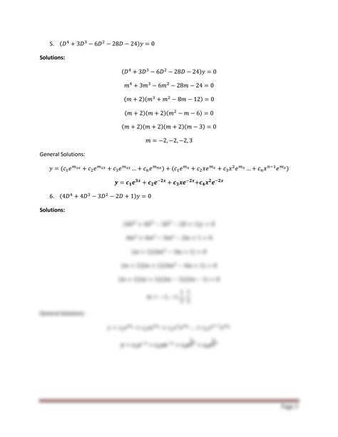 SOLUTION Auxiliary Equationdifferential Equation Studypool