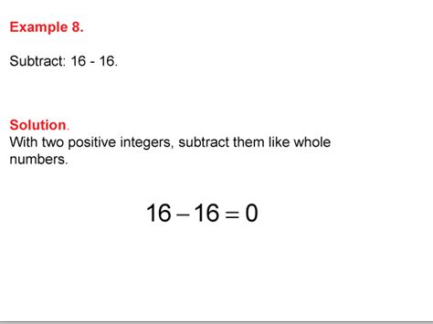 Student Tutorial Subtracting Integers Media4math