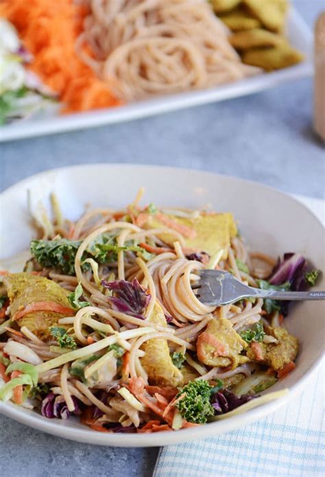 Satay Chicken Noodle Salad Recipe Mel S Kitchen Cafe