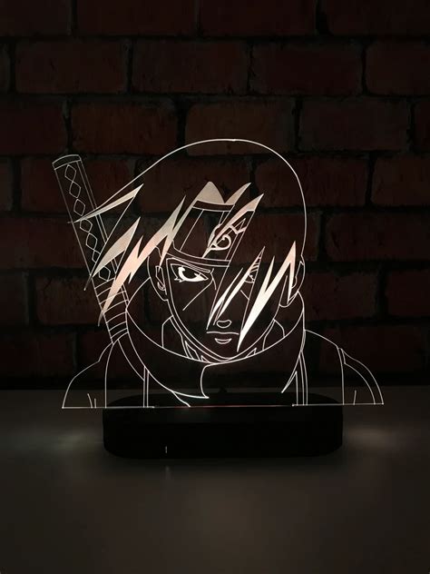 Naruto Itachi Uchiha D Night Light Led Anime Lamp Rgb Remote Etsy