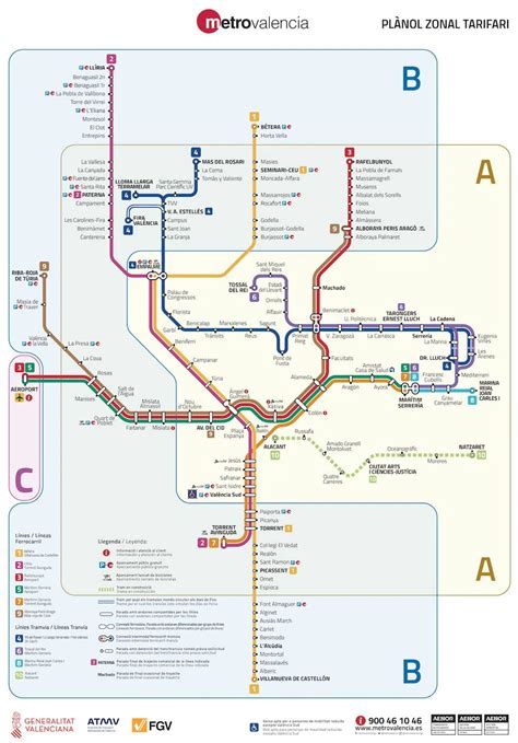 Metrovalencia Nuevas Zonas A Y B As Queda El Nuevo Mapa De