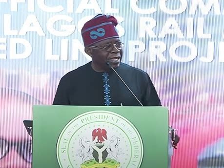 Tinubu Inaugurates 37km Red Line Rail Project In Lagos Newspeakonline