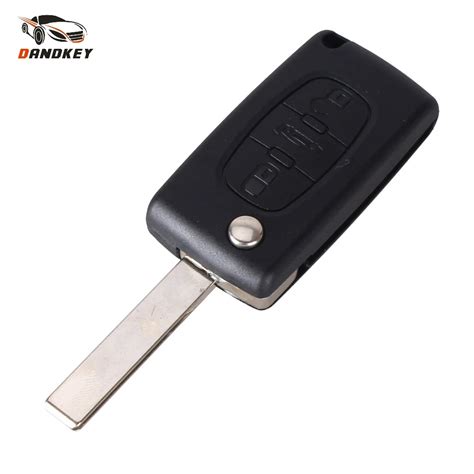 Dandkey New 3 Button Remote Flip Folding Key Shell Case For Peugeot 107