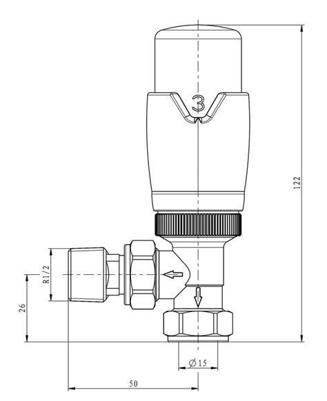 Darlington Angle Designer TRV With Lockshield 15mm Chrome Get My Taps