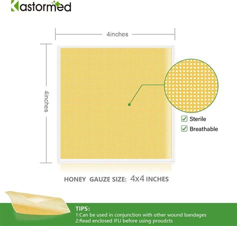 Kastormed Aderezo De Gasa De Miel Cuidado De Heridas De Miel De Manuka