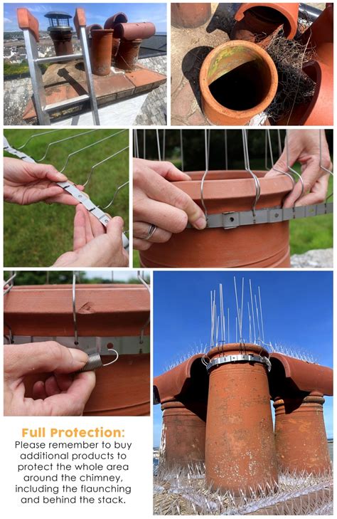 Defender Chimney Pot Spikes Keep Gulls Birds Off Cowls