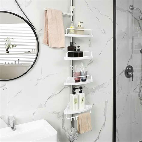 4 Tier Telescopic Corner Shower Caddy Corner Shower Organizer Etsy