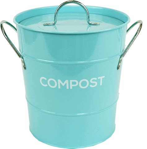 Metal Kitchen Compost Caddy Composting Bin For Food Waste Recycling