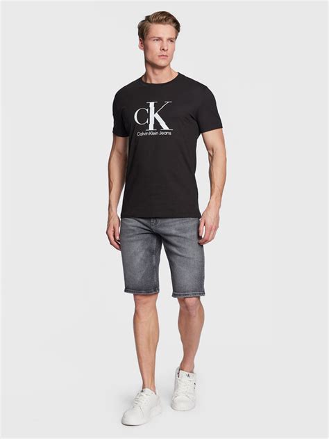 Calvin Klein Jeans T Shirt J30j323299 Schwarz Slim Fit • Modivode