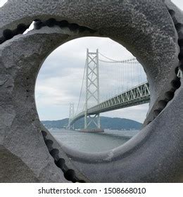 Akashikaikyo Bridge Worlds Longest Suspension Bridge Stock Photo