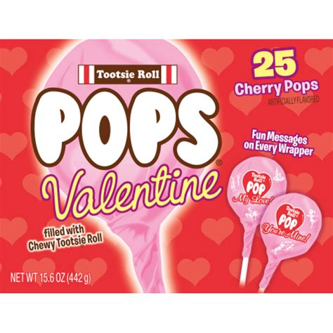 Tootsie Roll Pops Valentine Cherry Pops 15 6 Oz 25 Count