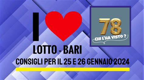 Lotto Gratis Bari Consigli Per Il E Gennaio Vincita Del