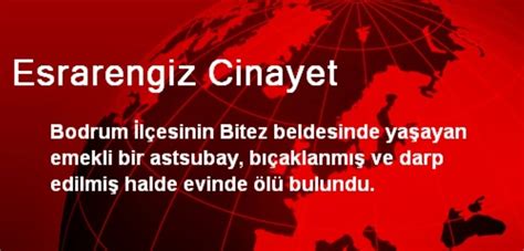 Esrarengiz Cinayet Son Dakika