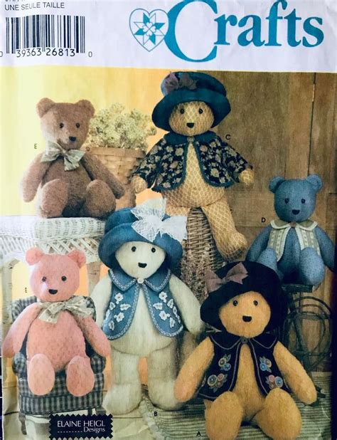 Simplicity 5461 Teddy Bears And Clothes Pattern By Elaine Heigl Etsy In