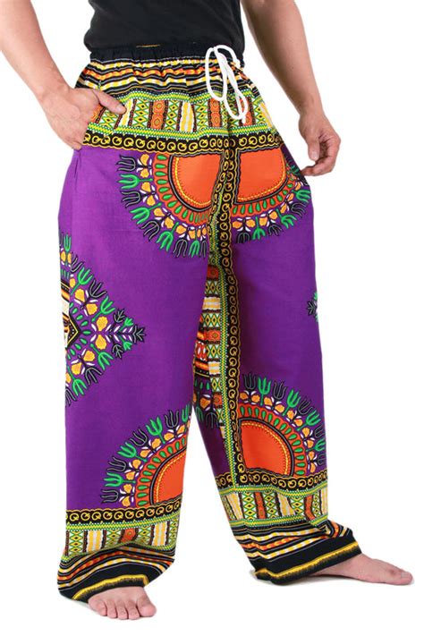 Purple African Dashiki Pants Dashikikiss