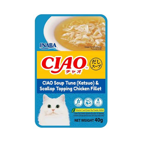 Ciao Soup Tuna Katsuo And Scallop Topping Chicken Fillet40g Ic 212