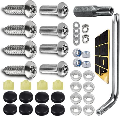 Amazon Anti Theft License Plate Screws Kits Tamper Resistant